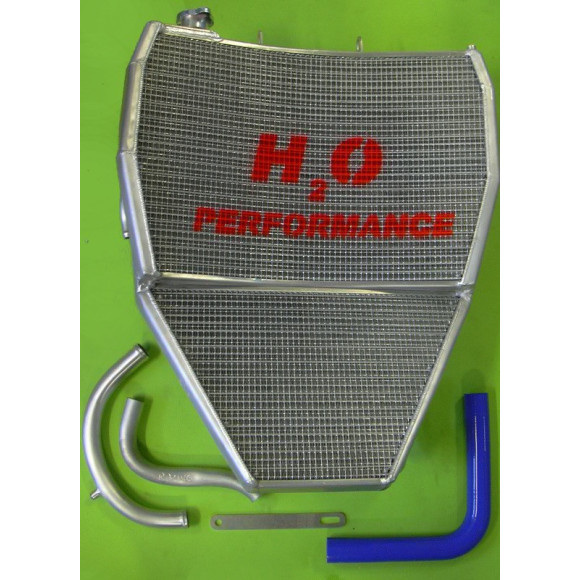 H2O Performance Oversized Water Racing Radiator - Kawasaki ZX-10R (2004-2005)