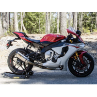 Hindle Full Exhaust System with Titanium Black Muffler/Black Carbon Tip - Yamaha YZF-R1 (2015 - 2016)