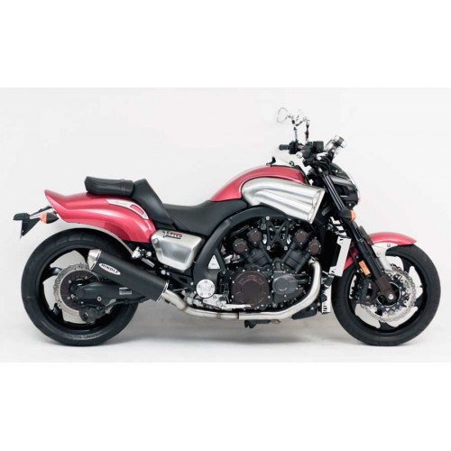 Hindle Full Exhaust System with Evolution Carbon Muffler/Tip - Yamaha Vmax (2008 - 2020)