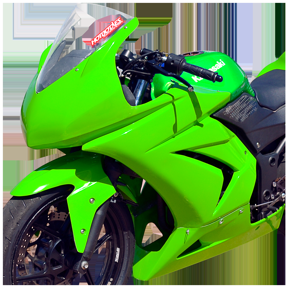 Hotbodies Racing Race Bodywork  2008-2012 Kawasaki Ninja 250 (Colorform Green)
