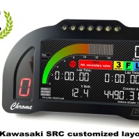 i2M Chrome PLUS Full Color 5" LCD Dash & GPS Lap Timer -  Plug & Play - 2016-2019 Kawasaki ZX-10R