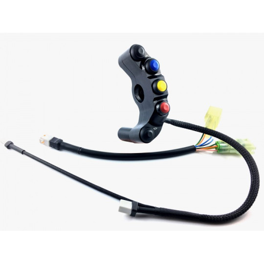 I2M Plug-and-Play Handlebar button pods for use with Chrome Dash - Yamaha R1 / Kawasaki ZX-10R / BMW S1000RR / Ducati V4