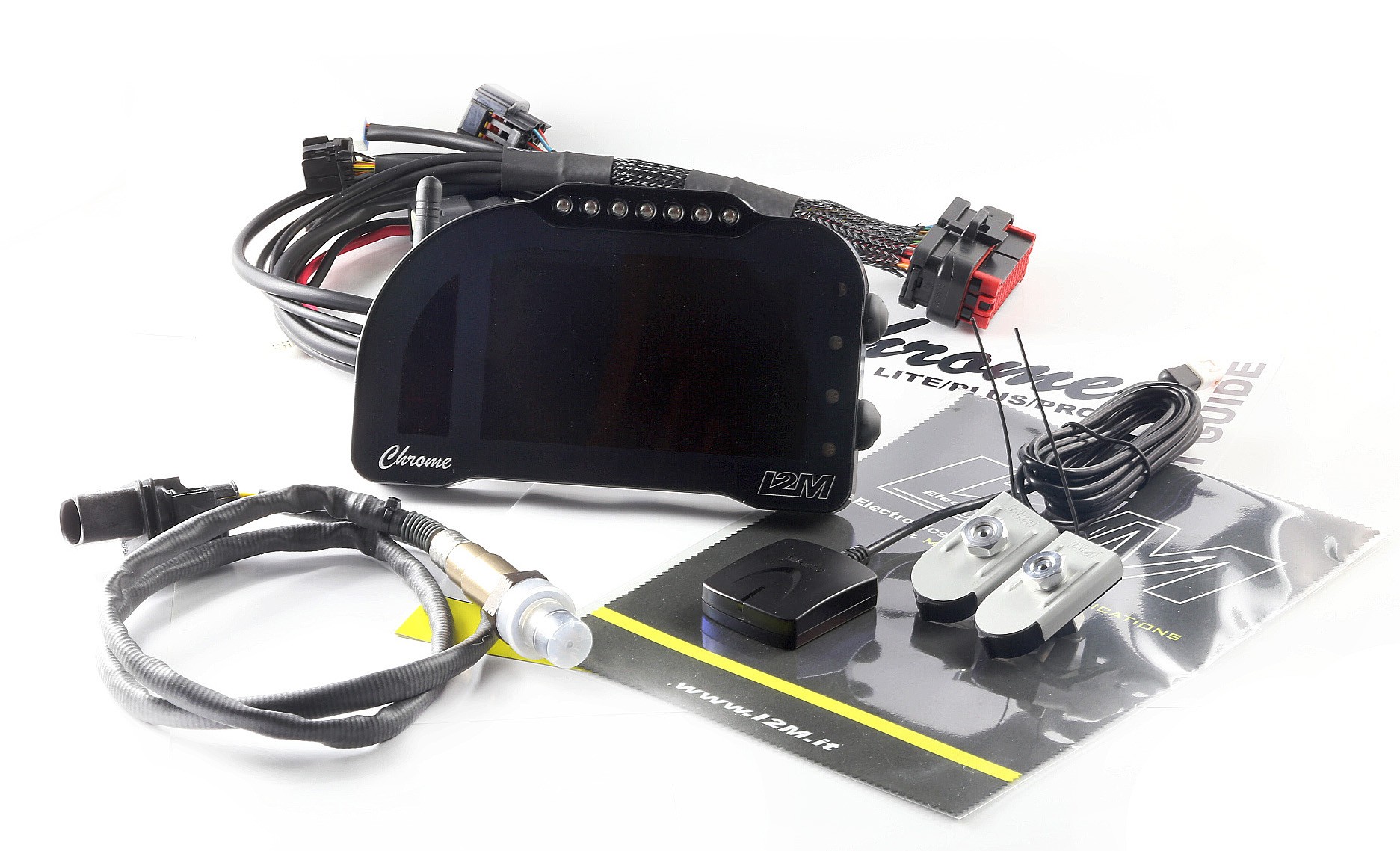 i2M Chrome PRO 2 5" Full Color LCD Dash & GPS Lap Timer - Plug & Play -  Honda, Kawasaki, Suzuki, Yamaha, MV Agusta, Aprilia, BMW