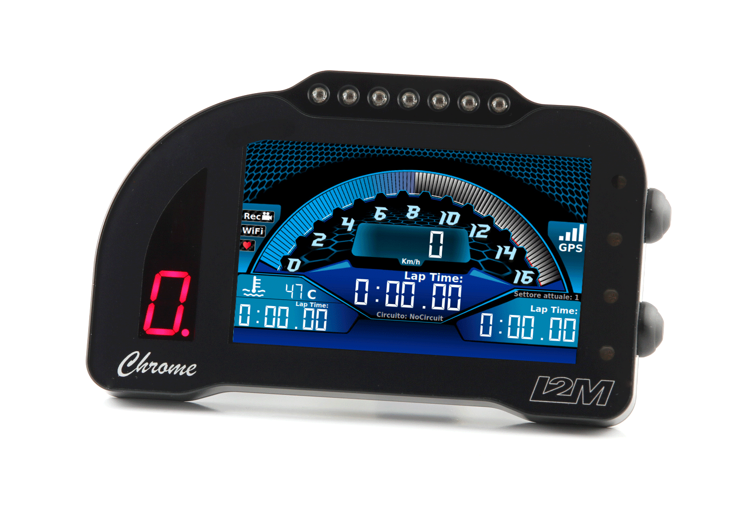 i2M Chrome PRO 2 5" Full Color LCD Dash & GPS Lap Timer - Plug & Play -  Honda, Kawasaki, Suzuki, Yamaha, MV Agusta, Aprilia, BMW