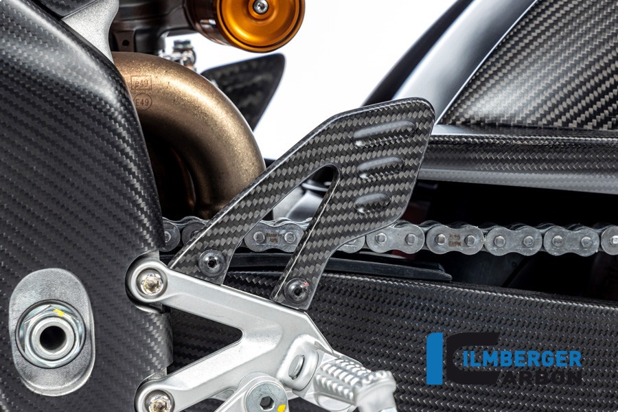 Ilmberger Carbon Fiber Left Heel Guard for Aprilia RSV4 / Tuono (2021-2022) - Matte