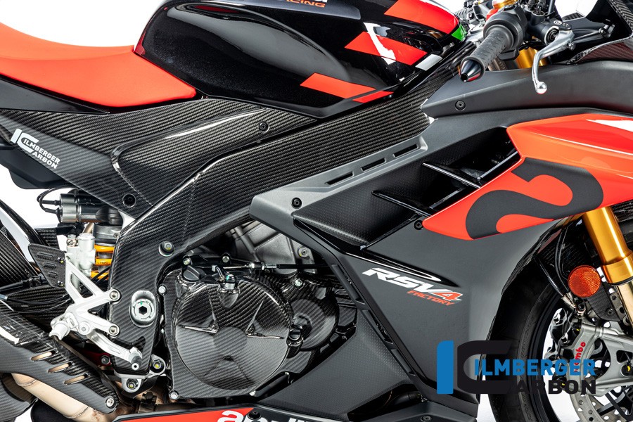 Ilmberger Carbon Fiber Right side Frame Cover for Aprilia RSV4 / Tuono (2021-2022) - Gloss