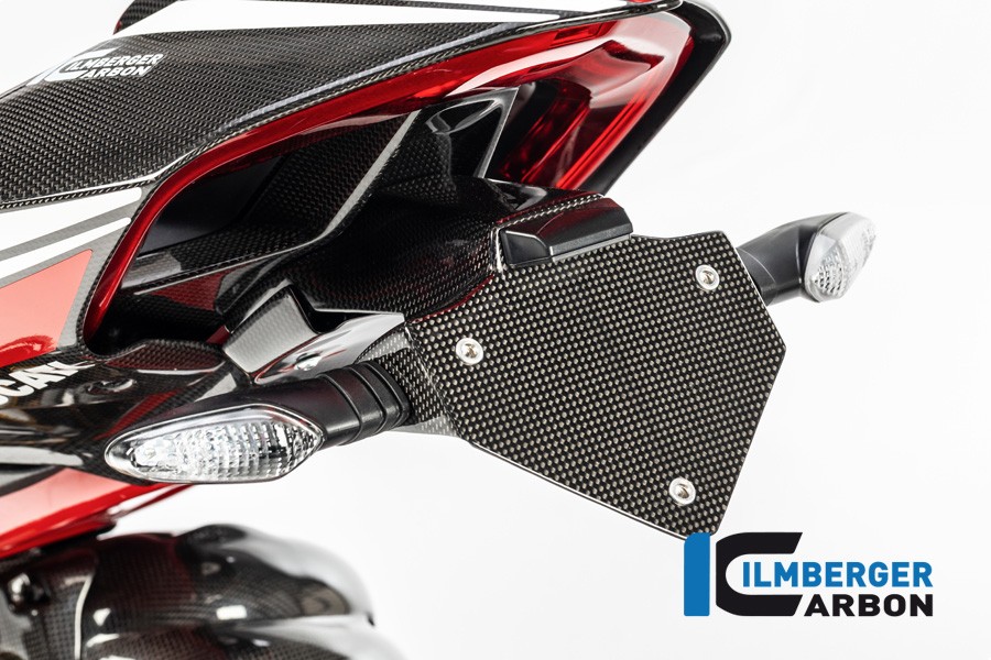 Ilmberger Carbon License Plate Mount (Gloss) - Ducati Panigale V4 / V4S