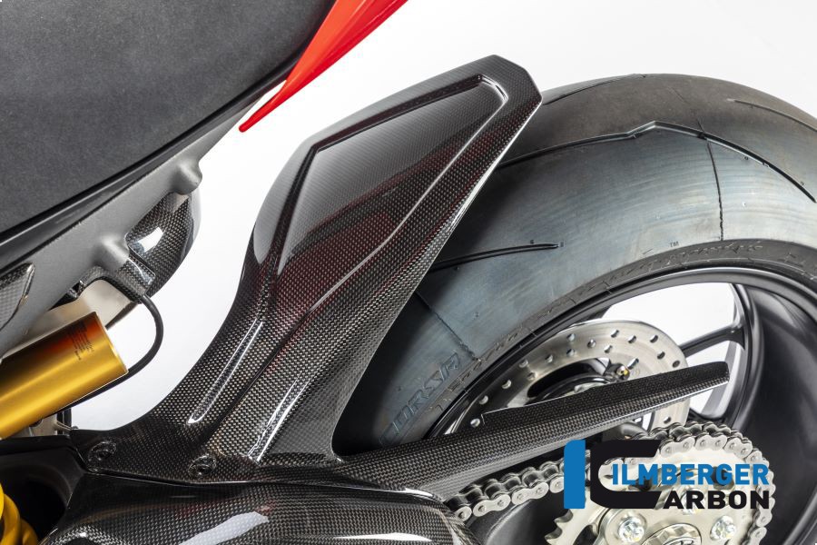 Ilmberger Carbon Rear Hugger Fender / Chain Guard (Gloss) - Ducati Panigale V4 / V4S
