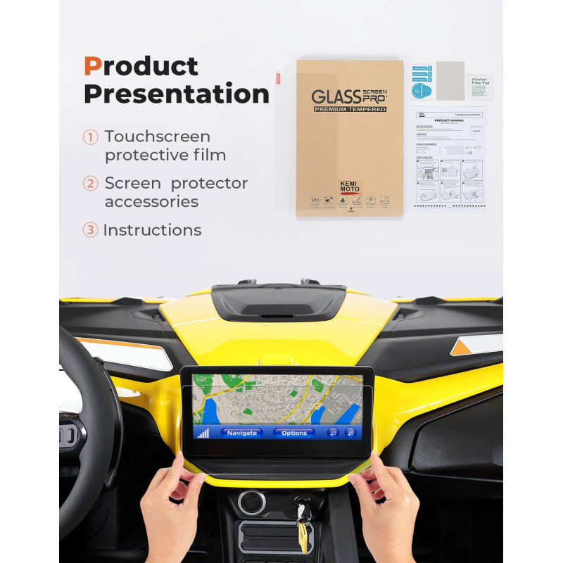 Kemimoto Screen Protector 10.5" × 4.9“ | CAN-AM | Maverick R (2024-2026) Kemimoto Screen Protector 10.5" × 4.9“ | CAN-AM | Maverick R (2024-2026)