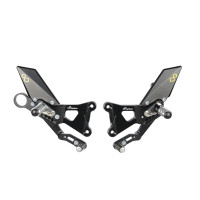 LighTech 'Track System' Adjustable Standard Shift Rearsets w/ Fixed Footpegs | BMW |  S1000RR / HP4 (2009-2016)