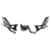 LighTech 'Track System Adjustable Standard Shift Rearsets w/ Folding Footpegs | BMW |  S1000RR / HP4 (2009-2016)
