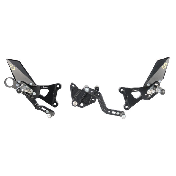 LighTech 'Track System Adjustable Standard Shift Rearsets w/ Folding Footpegs | BMW |  S1000RR / HP4 (2009-2016)