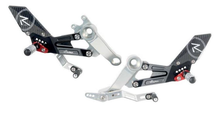 LighTech 'Track System' Adjustable Rearsets R Version (Standard / GP Shift)  -  BMW S1000RR K67 2020 - 2020