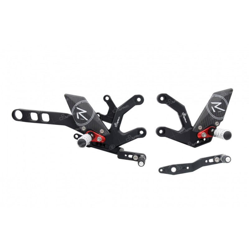 LighTech 'Track System' Adjustable Rearsets  R Version  -  2017-2019 Yamaha YZF-R6