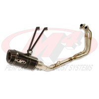 M4 FULL SYSTEM WITH X96 CARBON CANISTER 2018-2023 Kawasaki Ninja 400/Z400