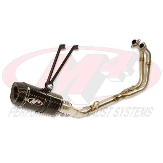 M4 FULL SYSTEM WITH X96 CARBON CANISTER 2018-2023 Kawasaki Ninja 400/Z400