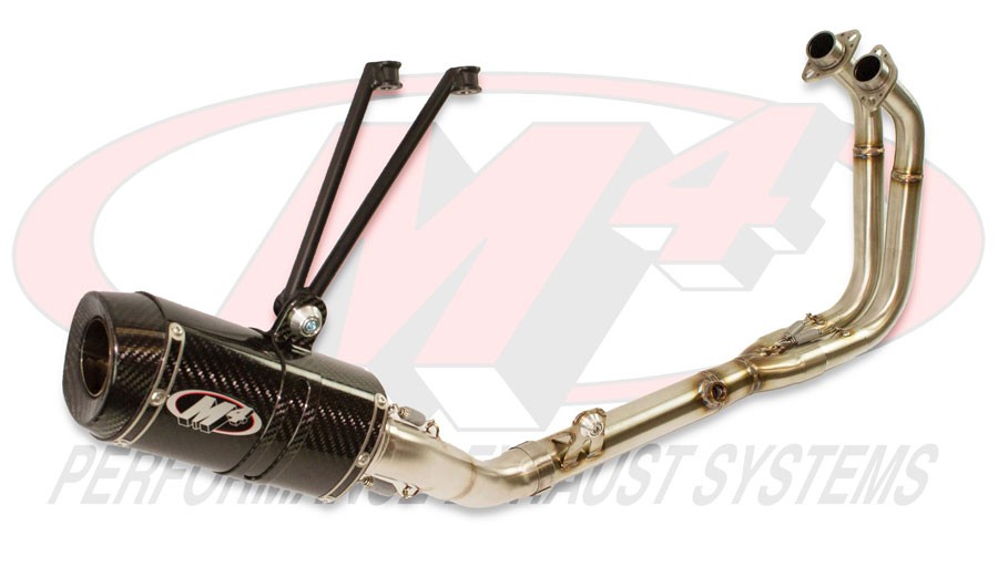 M4 FULL SYSTEM WITH X96 CARBON CANISTER 2018-2023 Kawasaki Ninja 400/Z400