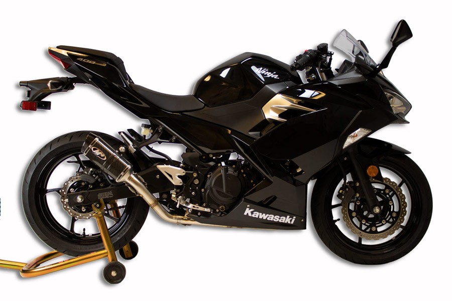 M4 FULL SYSTEM WITH X96 CARBON CANISTER 2018-2023 Kawasaki Ninja 400/Z400