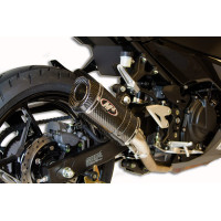 M4 SLIP-ON WITH X96 CARBON CANISTER 2018-2023 Kawasaki Ninja 400/Z400