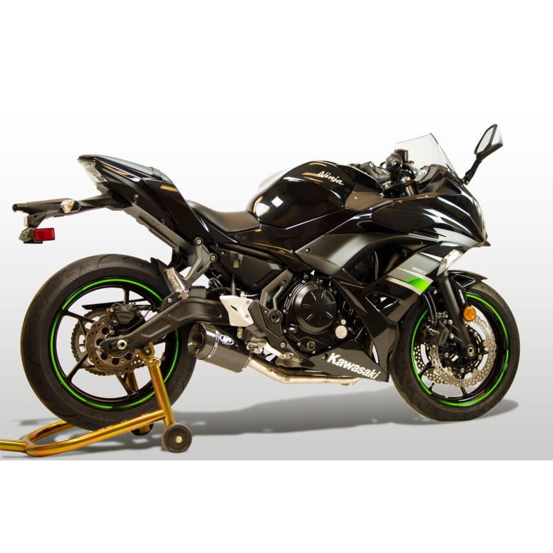 M4 FULL SYSTEM CARBON FIBER CANISTER 2017-2023 Kawasaki Ninja 650/Z650