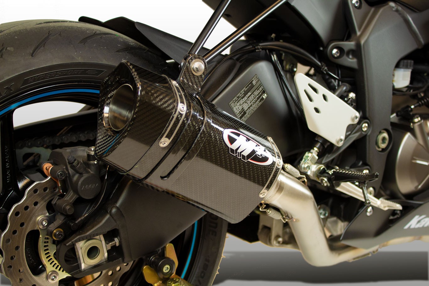 M4 FULL SYSTEM WITH TECH1 CARBON FIBER CANISTER 2009-2024 Kawasaki ZX-6R