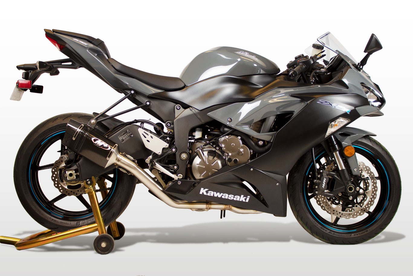 M4 FULL SYSTEM WITH TECH1 CARBON FIBER CANISTER 2009-2024 Kawasaki ZX-6R