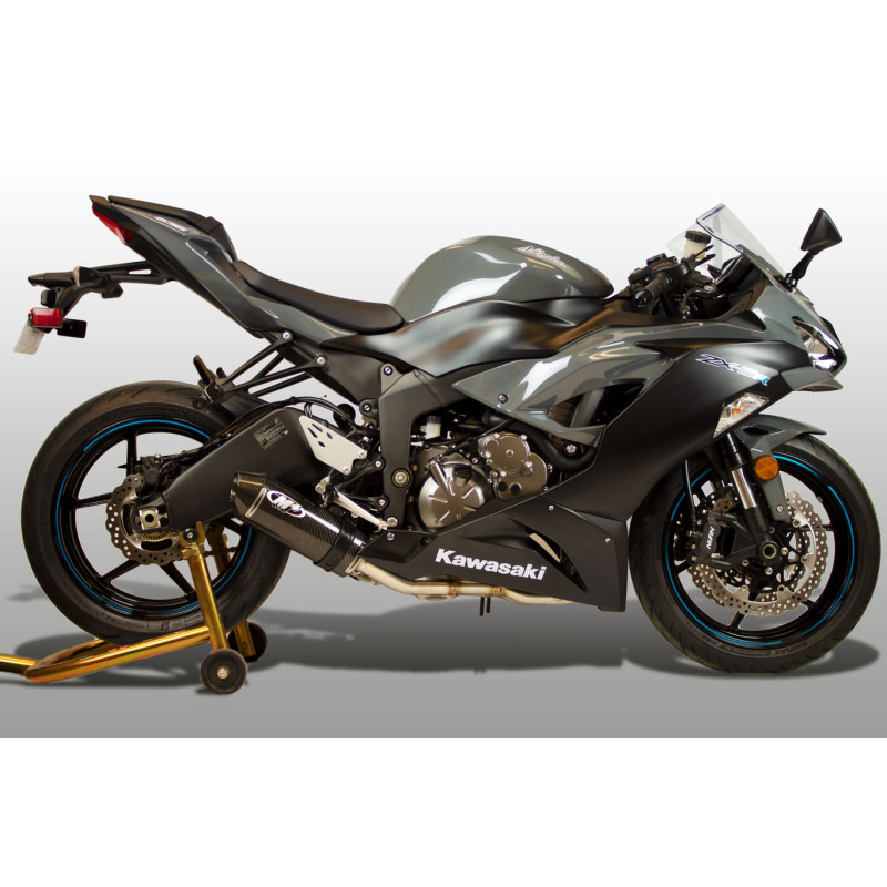 M4 FULL SYSTEM WITH CARBON STREET SLAYER CANISTER 2009-2024 Kawasaki ZX-6R