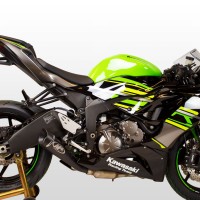 M4 Slip-On Exhaust with Black GP19 Canister | Kawasaki ZX-6R (2009-2024) M4 Slip-On Exhaust with Black GP19 Canister | Kawasaki ZX-6R (2009-2024)