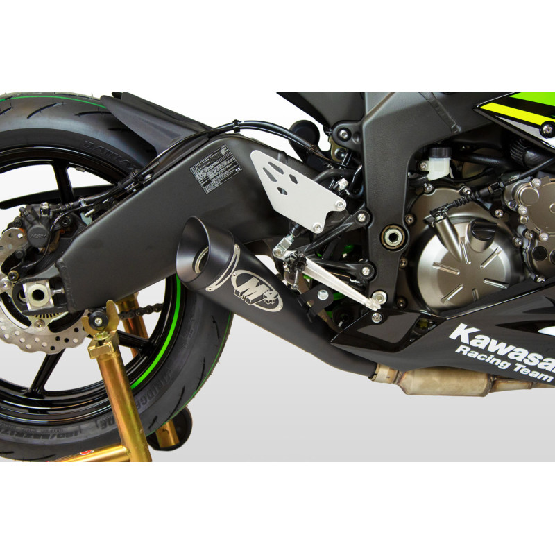 M4 Slip-On Exhaust with Black GP19 Canister | Kawasaki ZX-6R (2009-2024)