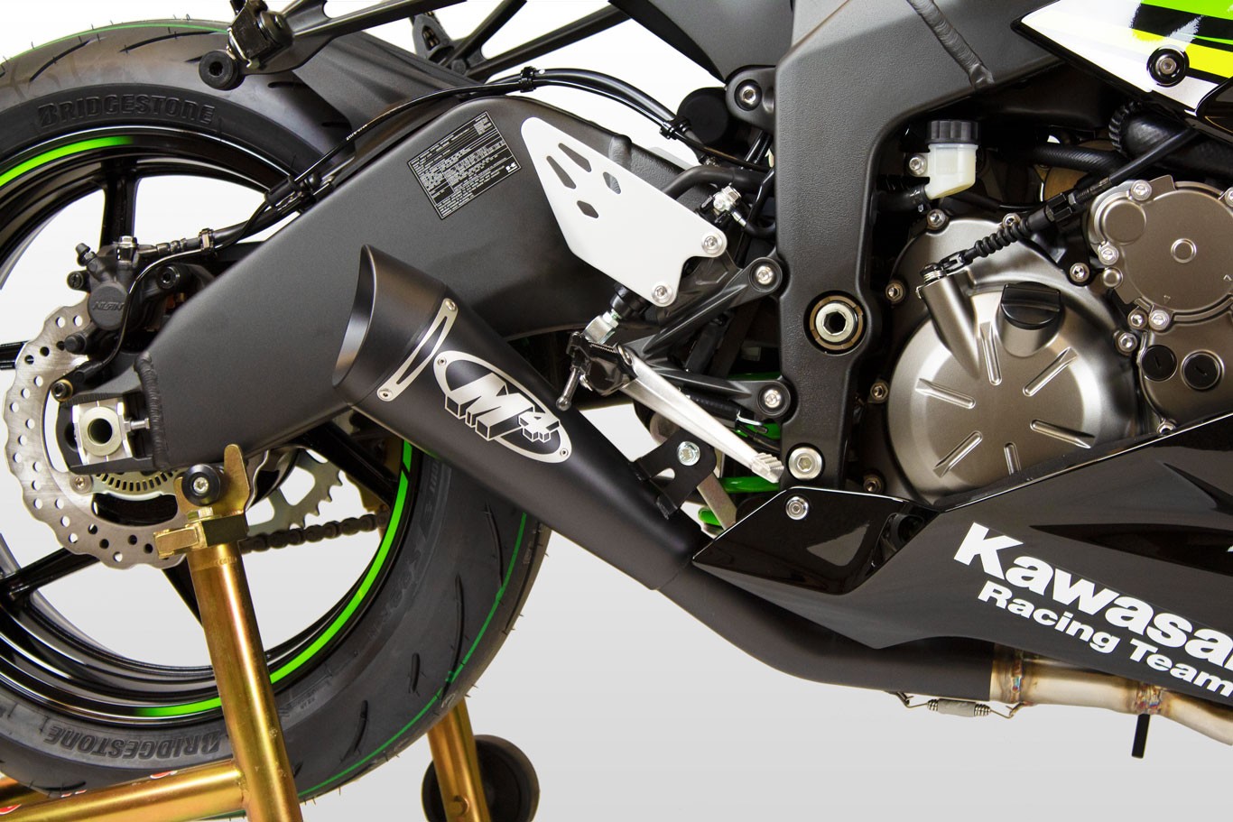 M4 FULL SYSTEM WITH BLACK GP19 CANISTER 2009-2024 Kawasaki ZX-6R