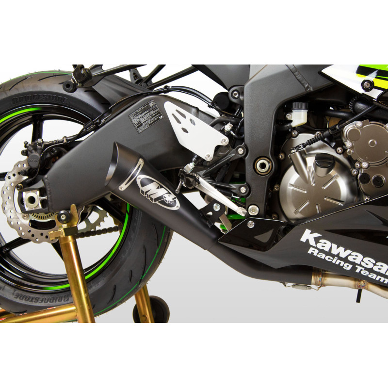 M4 FULL SYSTEM WITH BLACK GP19 CANISTER 2009-2024 Kawasaki ZX-6R