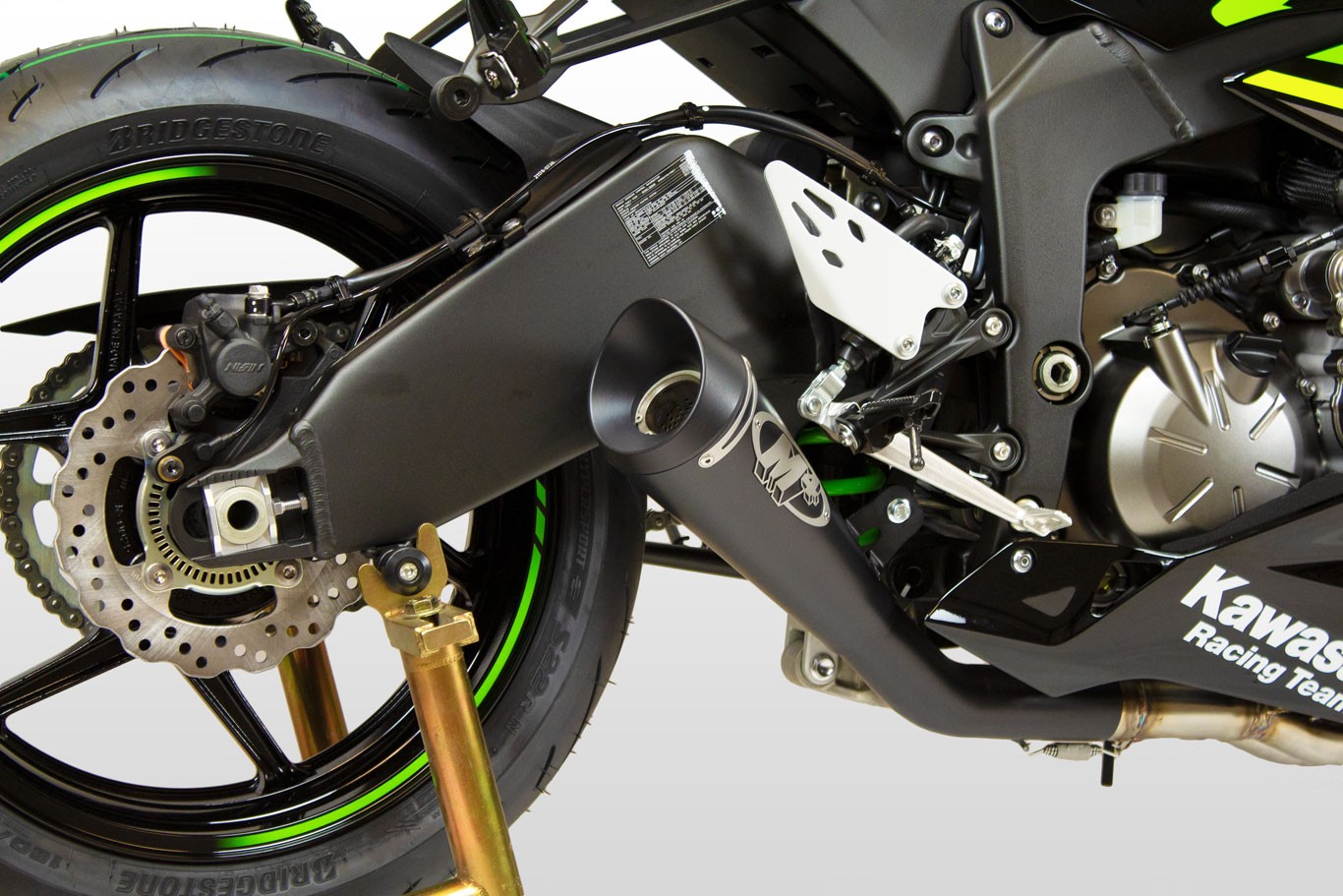 M4 FULL SYSTEM WITH BLACK GP19 CANISTER 2009-2024 Kawasaki ZX-6R