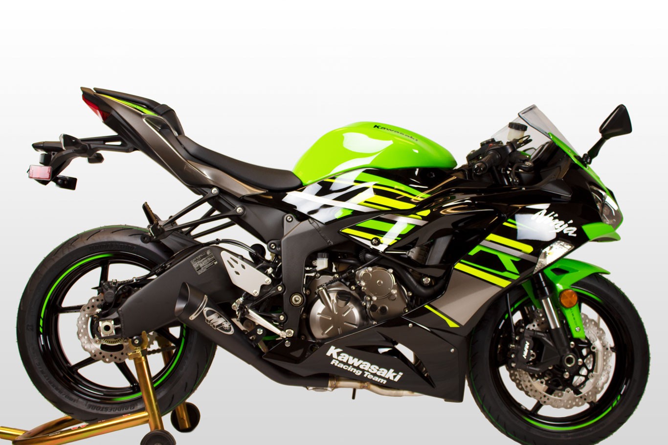 M4 FULL SYSTEM WITH BLACK GP19 CANISTER 2009-2024 Kawasaki ZX-6R