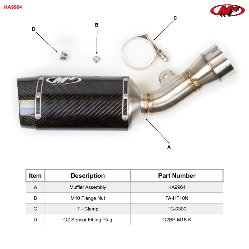 M4 Street Slayer Slip On w/ Carbon canister - Kawasaki ZX-10R (2021-2023)