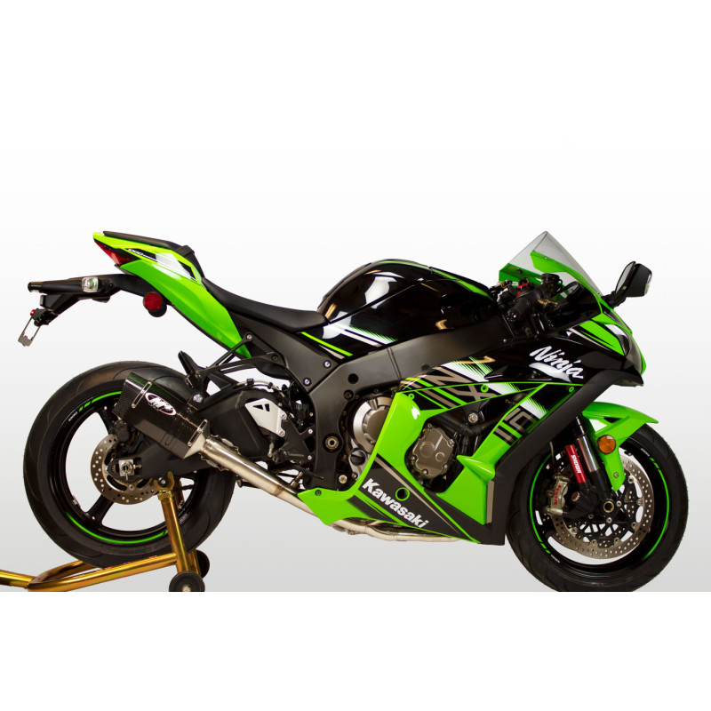 M4 FULL SYSTEM STAINLESS WITH TECH1 CARBON FIBER CANISTER 2016-2023 Kawasaki ZX-10R