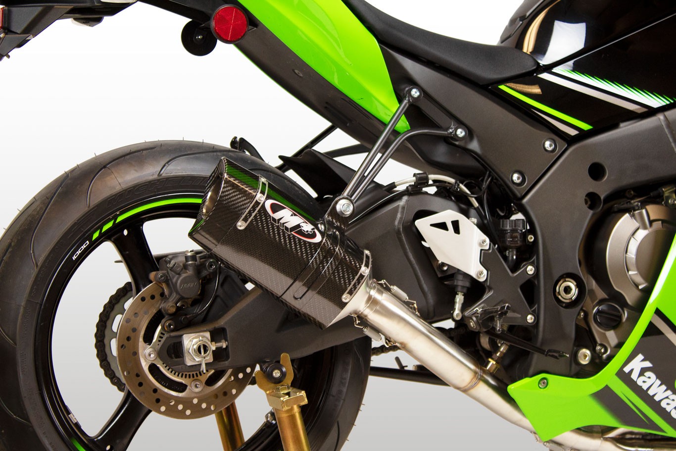 M4 FULL TITANIUM SYSTEM WITH TECH1 CARBON FIBER CANISTER 2016-2023 Kawasaki ZX-10R