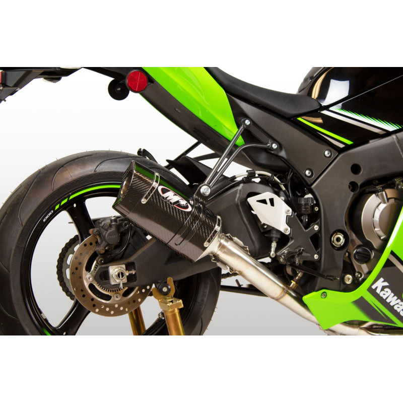 M4 FULL TITANIUM SYSTEM WITH TECH1 CARBON FIBER CANISTER 2016-2023 Kawasaki ZX-10R