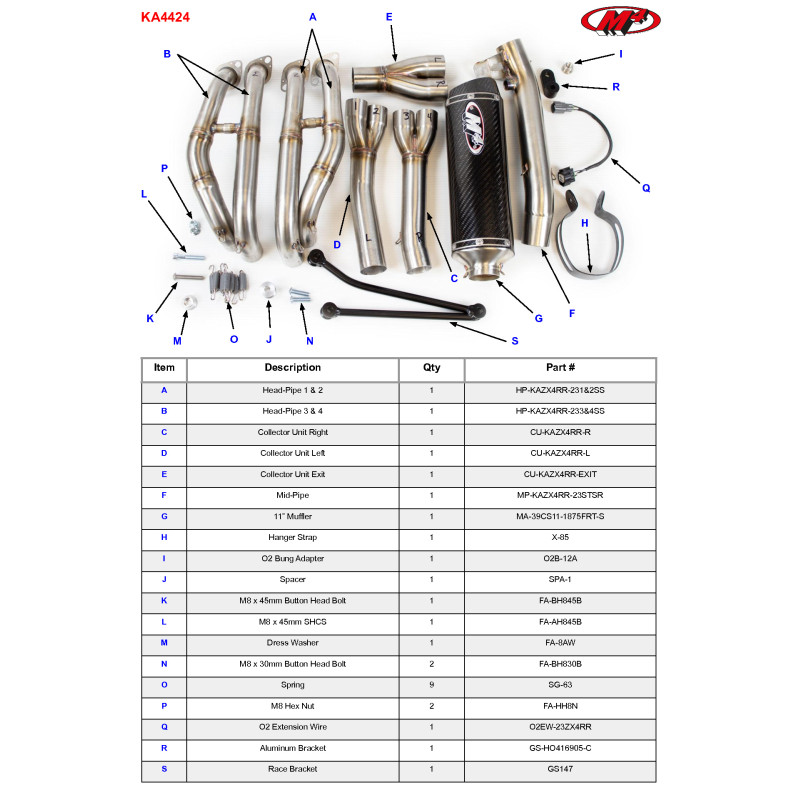M4 Full System w/ X96 Carbon Canister - Kawasaki ZX-4RR (2023) M4 Full System w/ X96 Carbon Canister - Kawasaki ZX-4RR (2023)