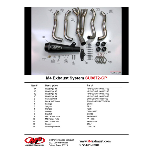 M4 FULL SYSTEM WITH BLACK GP CANISTER 2007-08 Suzuki GSX-R1000 M4 FULL SYSTEM WITH BLACK GP CANISTER 2007-08 Suzuki GSX-R1000