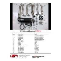 M4 RACE FULL SYSTEM WITH CARBON FIBER CANISTER 2007-08 Suzuki GSX-R1000