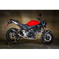 M4 RACE FULL SYSTEM WITH CARBON FIBER CANISTER - 2017-2023 Suzuki SV650/X M4 RACE FULL SYSTEM WITH CARBON FIBER CANISTER - 2017-2023 Suzuki SV650/X