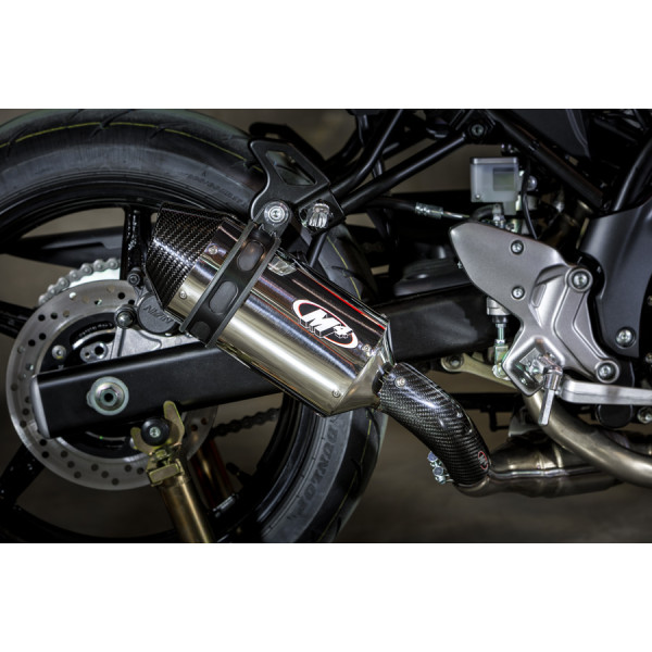 M4 2017-2023 Suzuki SV650/X SLIP-ON SYSTEM W/ POLISHED CANISTER