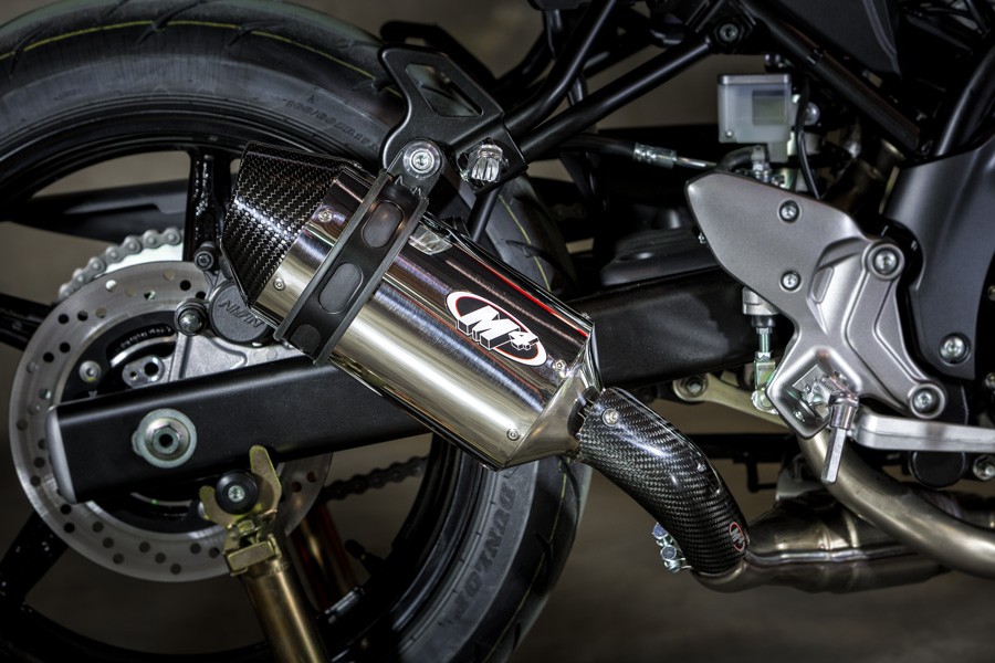  M4 2017-2023 Suzuki SV650/X SLIP-ON SYSTEM W/ POLISHED CANISTER