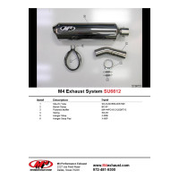 M4 SLIP-ON SYSTEM WITH POLISHED CANISTER - 2003 Suzuki SV650