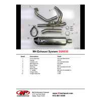 M4 FULL SYSTEM WITH TITANIUM CANISTER 2004-10 Suzuki SV650