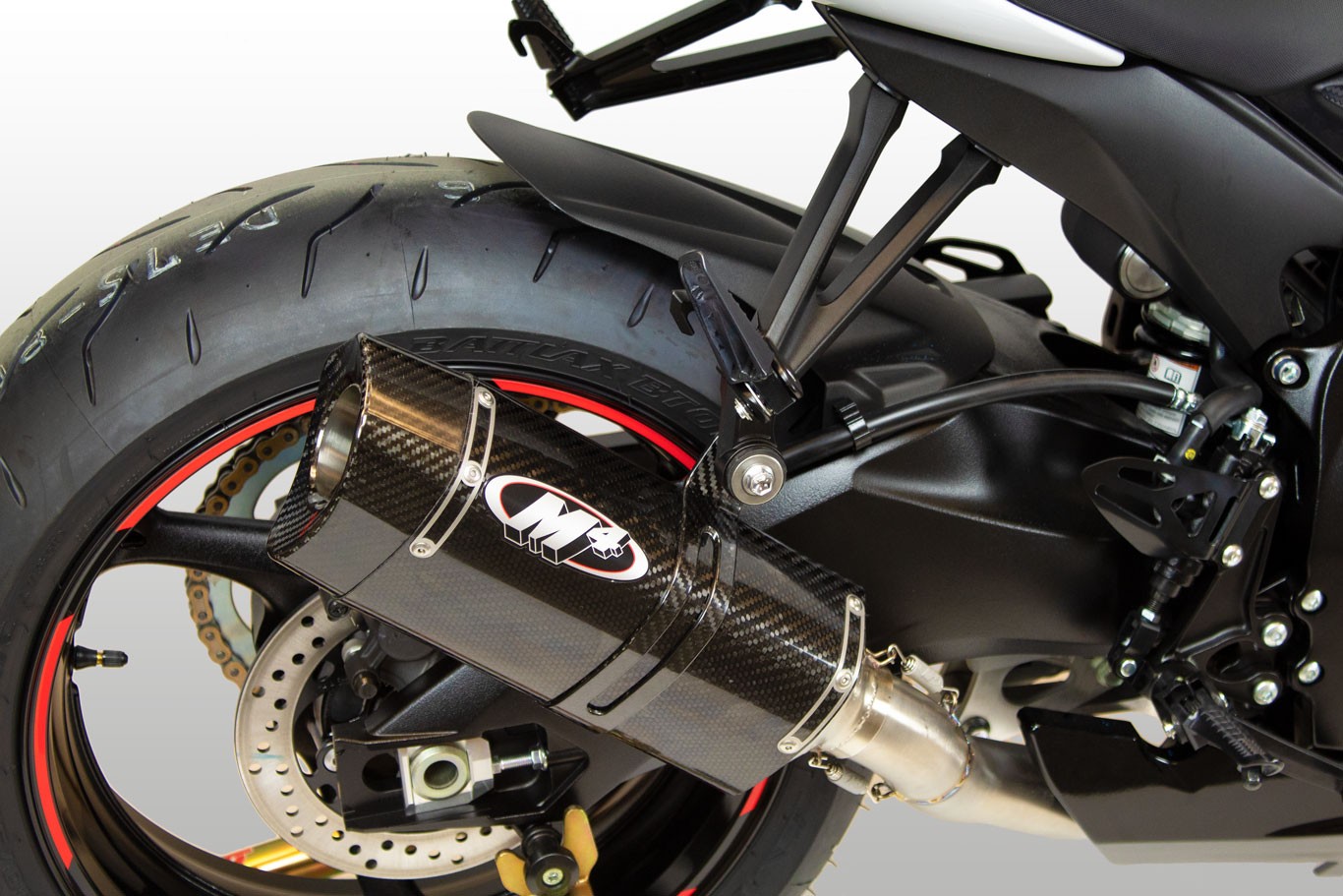 M4 Exhaust Titanium Full System with Tech1 Carbon Canister 2011-23 Suzuki GSX-R600 / 750