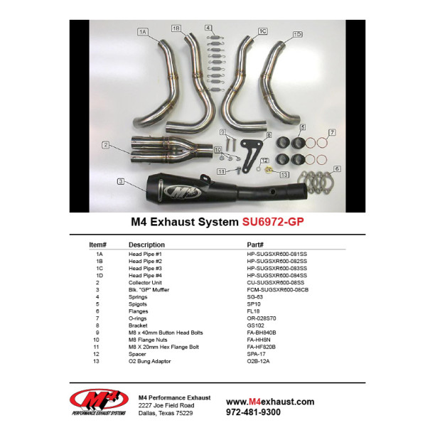 M4 FULL SYSTEM WITH BLACK GP CANISTER 2008-10 Suzuki GSX-R600 M4 FULL SYSTEM WITH BLACK GP CANISTER 2008-10 Suzuki GSX-R600