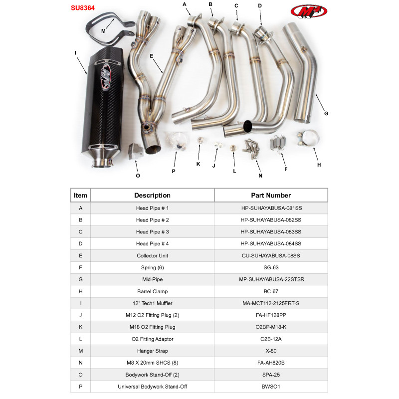 M4 Full System with Carbon Tech1 Canister - Suzuki Hayabusa (2008-2023)