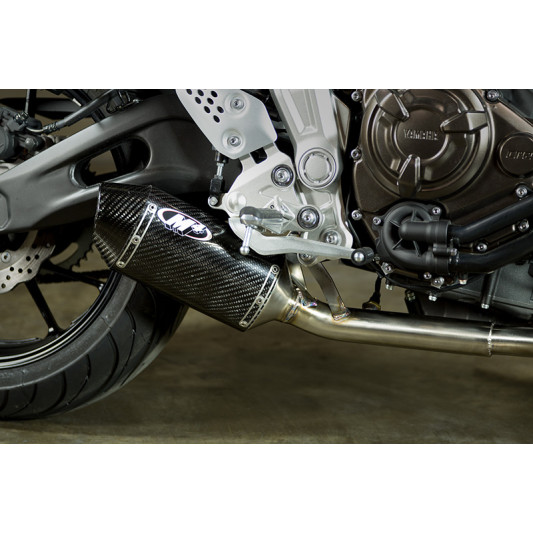 M4 SLIP-ON WITH CARBON FIBER CANISTER 2015-2020 Yamaha FZ-07/MT-07, 2016-2021 Yamaha XSR700 M4 SLIP-ON WITH CARBON FIBER CANISTER 2015-2020 Yamaha FZ-07/MT-07, 2016-2021 Yamaha XSR700