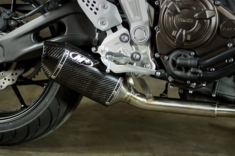 M4 SLIP-ON WITH CARBON FIBER CANISTER 2015-2020 Yamaha FZ-07/MT-07, 2016-2021 Yamaha XSR700